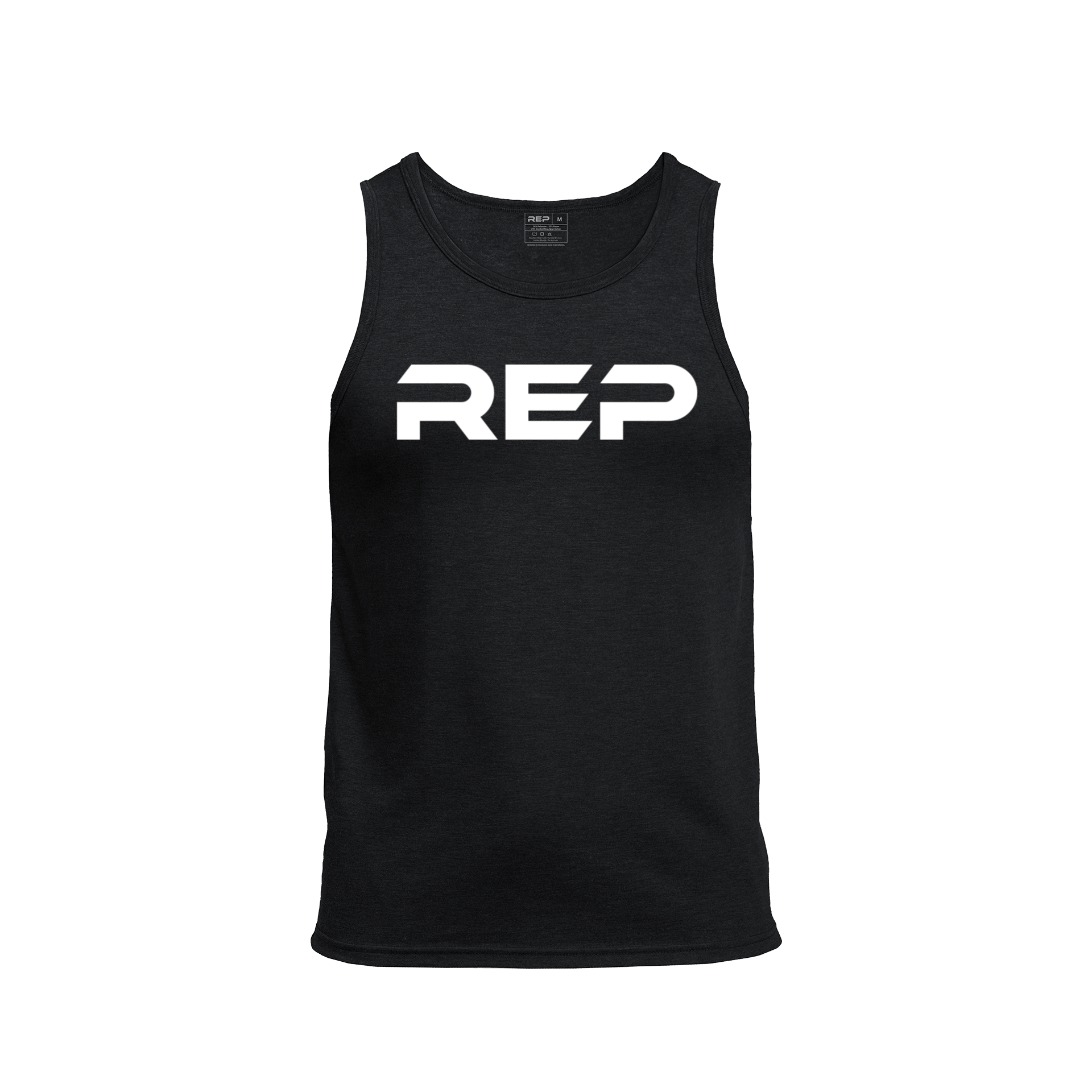 Men's Daily Driver Tri-Blend Tank - Heather Black/White / X-Small